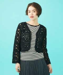 Jocomomola / ホコモモラ カーディガン・ボレロ | コード刺繍ショート丈カーディガン