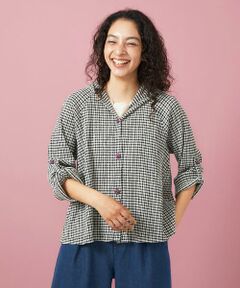 Jocomomola / ホコモモラ パーカー | ギンガムチェックボタン付きパーカー