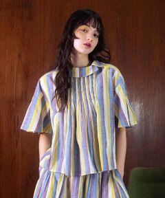 Jocomomola / ホコモモラ シャツ・ブラウス | Raya スモッキングストライプブラウス