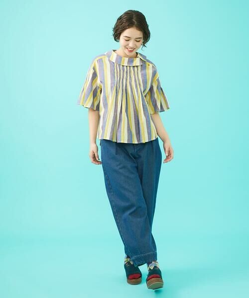 Jocomomola / ホコモモラ シャツ・ブラウス | Raya スモッキングストライプブラウス | 詳細10