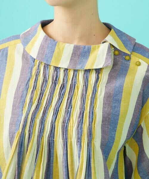 Jocomomola / ホコモモラ シャツ・ブラウス | Raya スモッキングストライプブラウス | 詳細4