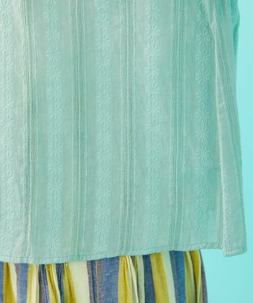 Jocomomola / ホコモモラ シャツ・ブラウス | フラワードビー バンドカラー半袖ブラウス | 詳細6