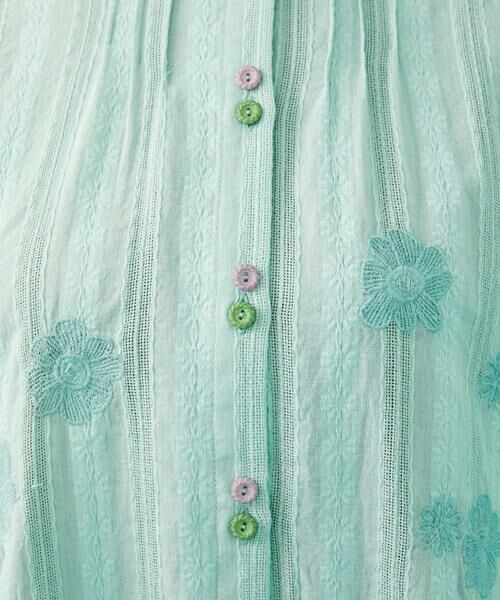 Jocomomola / ホコモモラ シャツ・ブラウス | フラワードビー フラットカラー半端袖ブラウス | 詳細12