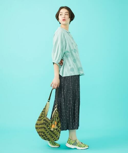 Jocomomola / ホコモモラ シャツ・ブラウス | フラワードビー フラットカラー半端袖ブラウス | 詳細15