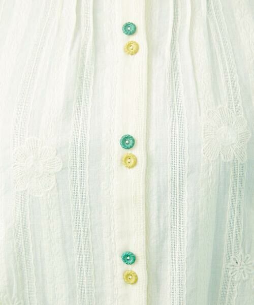 Jocomomola / ホコモモラ シャツ・ブラウス | フラワードビー フラットカラー半端袖ブラウス | 詳細5