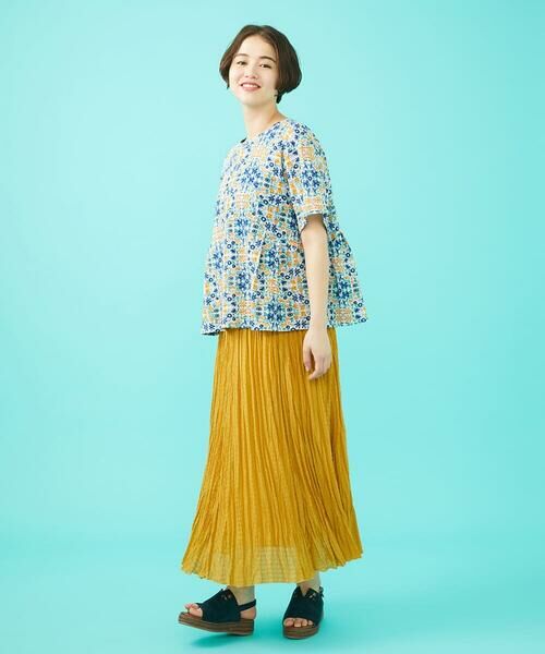 Jocomomola / ホコモモラ シャツ・ブラウス | 【日本製】Rosa flamenco フラワープリントタックブラウス | 詳細12