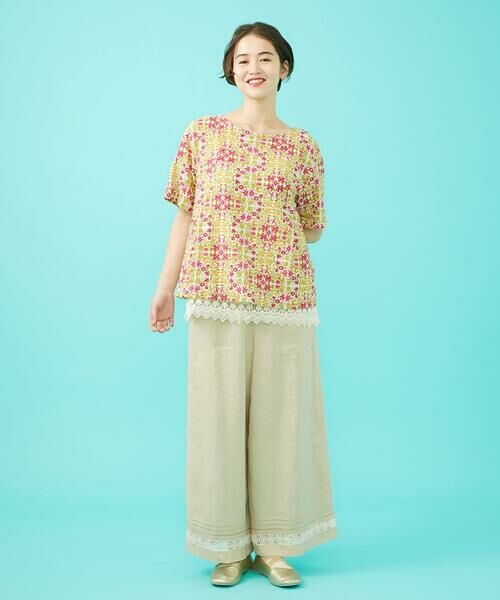 Jocomomola / ホコモモラ シャツ・ブラウス | 【日本製】Rosa flamenco フラワープリントタックブラウス | 詳細8