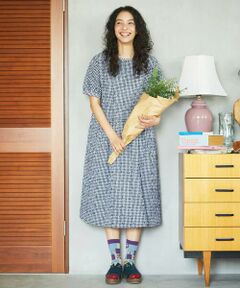 Jocomomola / ホコモモラ ロング・マキシ丈ワンピース | フラワーステッチローンワンピース