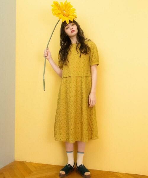 Jocomomola / ホコモモラ ロング・マキシ丈ワンピース | フラワーステッチローンワンピース | 詳細10
