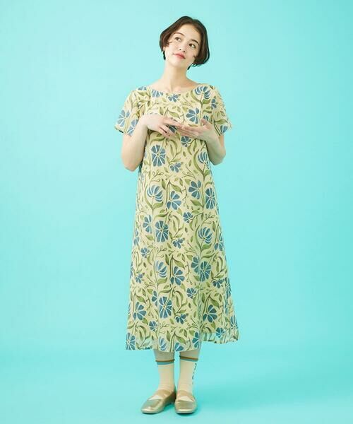 Jocomomola / ホコモモラ ロング・マキシ丈ワンピース | オパールプリントフラワーワンピース | 詳細8