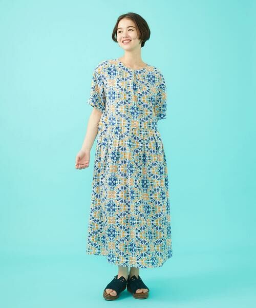 Jocomomola / ホコモモラ ロング・マキシ丈ワンピース | 【日本製】Rosa flamenco フラワープリントタックワンピース | 詳細10
