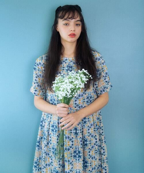 Jocomomola / ホコモモラ ロング・マキシ丈ワンピース | 【日本製】Rosa flamenco フラワープリントタックワンピース | 詳細13