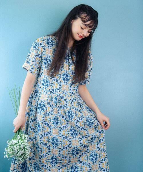 Jocomomola / ホコモモラ ロング・マキシ丈ワンピース | 【日本製】Rosa flamenco フラワープリントタックワンピース | 詳細14