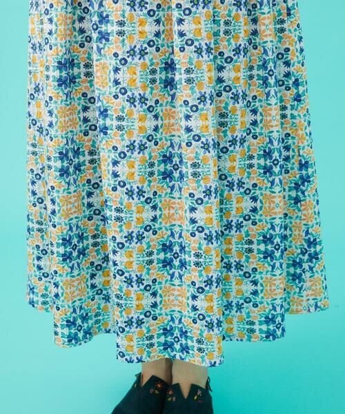 Jocomomola / ホコモモラ ロング・マキシ丈ワンピース | 【日本製】Rosa flamenco フラワープリントタックワンピース | 詳細7