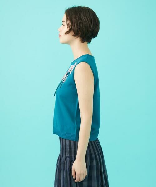 Jocomomola / ホコモモラ ニット・セーター | フラワーモチーフノースリーブニット | 詳細1