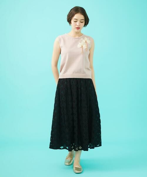 Jocomomola / ホコモモラ ニット・セーター | フラワーモチーフノースリーブニット | 詳細12