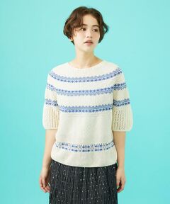 Jocomomola / ホコモモラ ニット・セーター | 【日本製】Raiz ホールガーメントプルオーバーサマーニット