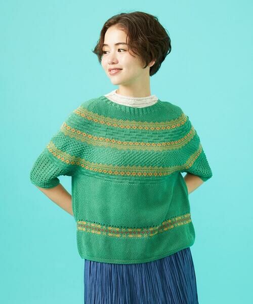 Jocomomola / ホコモモラ ニット・セーター | 【日本製】Raiz ホールガーメントプルオーバーサマーニット | 詳細1