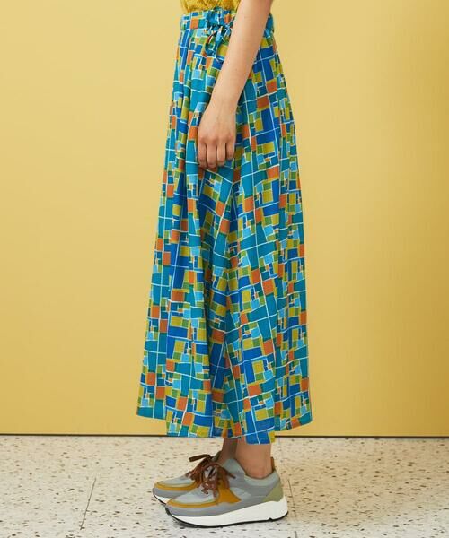 Jocomomola / ホコモモラ ロング・マキシ丈スカート | Amarillo lima プリントサイドリボンスカート | 詳細2