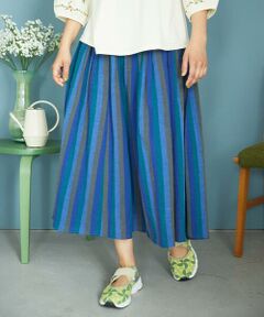 Jocomomola / ホコモモラ ロング・マキシ丈スカート | Raya スモッキングストライプスカート