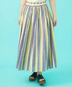 Jocomomola / ホコモモラ ロング・マキシ丈スカート | Raya スモッキングストライプスカート