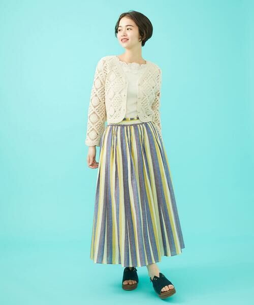 Jocomomola / ホコモモラ ロング・マキシ丈スカート | Raya スモッキングストライプスカート | 詳細14