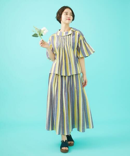 Jocomomola / ホコモモラ ロング・マキシ丈スカート | Raya スモッキングストライプスカート | 詳細16