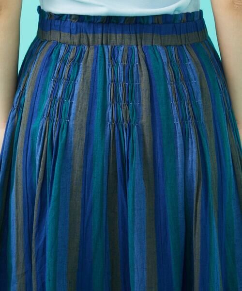 Jocomomola / ホコモモラ ロング・マキシ丈スカート | Raya スモッキングストライプスカート | 詳細7