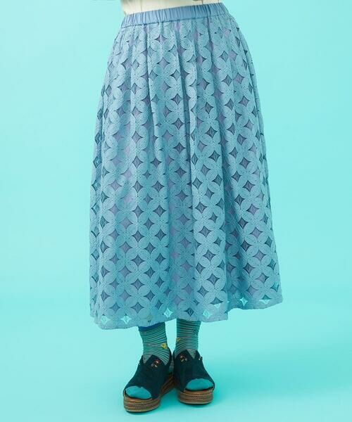 Jocomomola / ホコモモラ ロング・マキシ丈スカート | Flor 総レーススカート | 詳細1