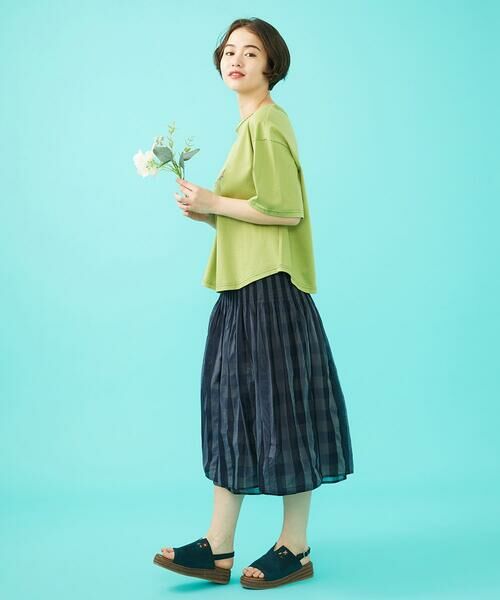 Jocomomola / ホコモモラ ロング・マキシ丈スカート | 【2WAY】リバーシブルジャカードチェックスカート | 詳細19