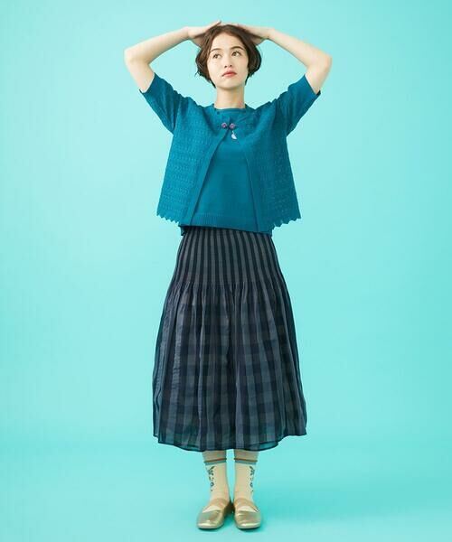 Jocomomola / ホコモモラ ロング・マキシ丈スカート | 【2WAY】リバーシブルジャカードチェックスカート | 詳細20