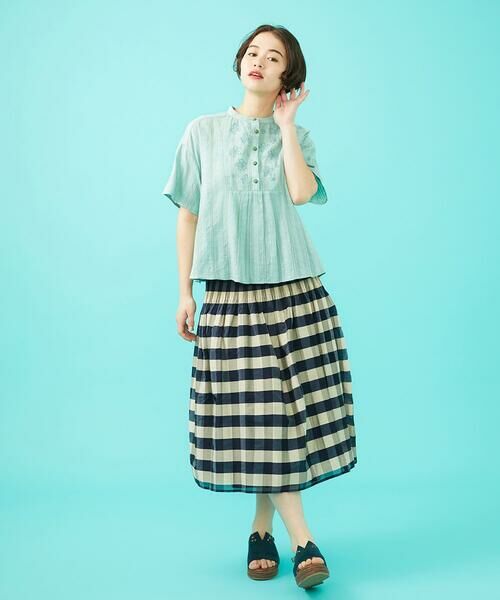 Jocomomola / ホコモモラ ロング・マキシ丈スカート | 【2WAY】リバーシブルジャカードチェックスカート | 詳細8