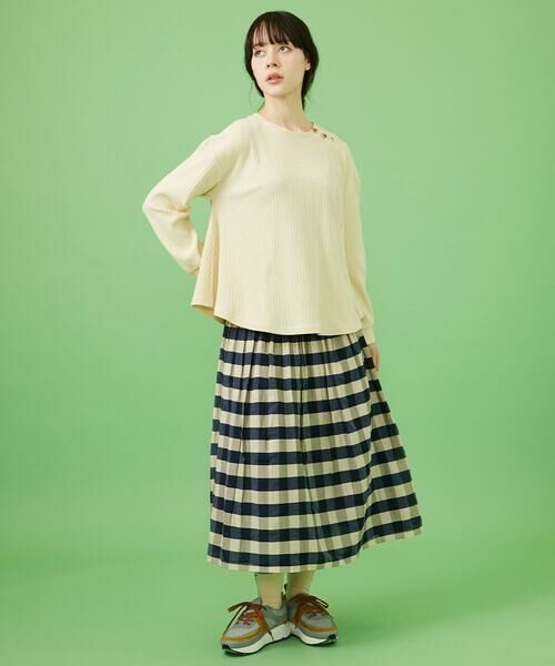 Jocomomola / ホコモモラ ロング・マキシ丈スカート | 【2WAY】リバーシブルジャカードチェックスカート | 詳細9