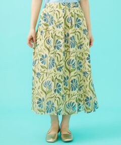 Jocomomola / ホコモモラ ロング・マキシ丈スカート | オパールプリントフラワーフレアスカート