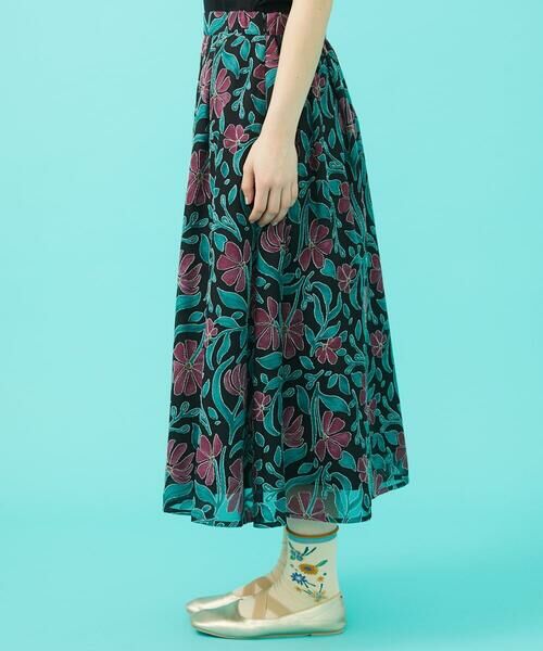 Jocomomola / ホコモモラ ロング・マキシ丈スカート | オパールプリントフラワーフレアスカート | 詳細1