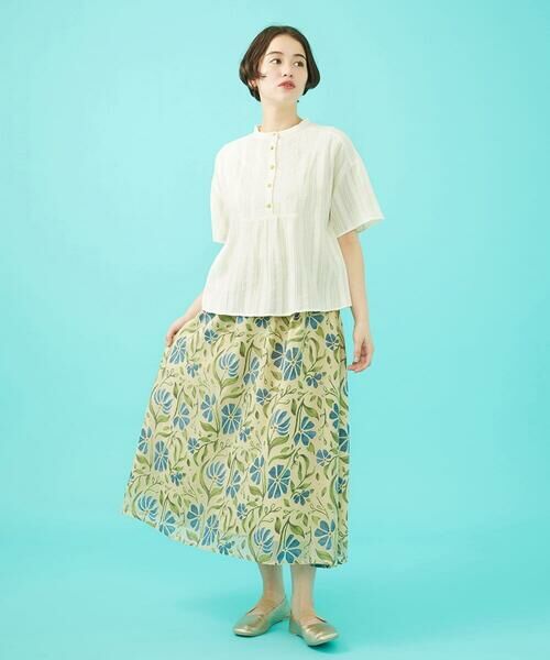 Jocomomola / ホコモモラ ロング・マキシ丈スカート | オパールプリントフラワーフレアスカート | 詳細11