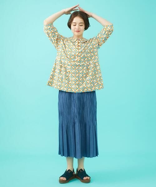 Jocomomola / ホコモモラ ロング・マキシ丈スカート | 【日本製】デニムプリーツスカート | 詳細10