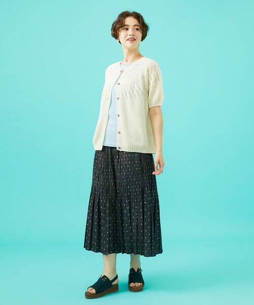 Jocomomola / ホコモモラ ロング・マキシ丈スカート | 【日本製】ダンガリードットプリーツスカート | 詳細13