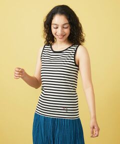 Jocomomola / ホコモモラ タンクトップ | シルケット天竺ボーダータンクトップ