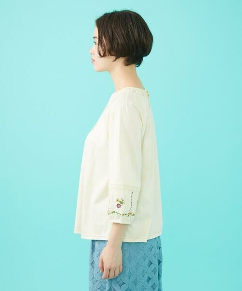 Jocomomola / ホコモモラ カットソー | Salida コットン天竺フラワー刺繍カットソー | 詳細2