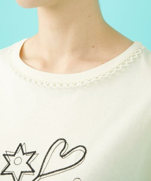 Jocomomola / ホコモモラ カットソー | Salida コットン天竺チェーン刺繍Tシャツ | 詳細13