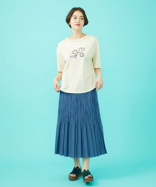 Jocomomola / ホコモモラ カットソー | Salida コットン天竺チェーン刺繍Tシャツ | 詳細16