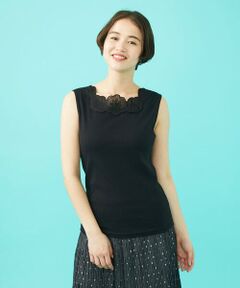 Jocomomola / ホコモモラ タンクトップ | フライスフラワーモチーフタンクトップ