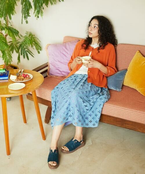 Jocomomola / ホコモモラ タンクトップ | フライスフラワーモチーフタンクトップ | 詳細11