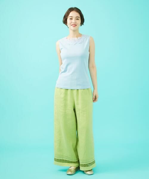 Jocomomola / ホコモモラ タンクトップ | フライスフラワーモチーフタンクトップ | 詳細19