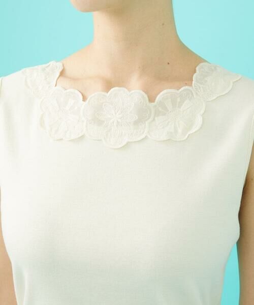 Jocomomola / ホコモモラ タンクトップ | フライスフラワーモチーフタンクトップ | 詳細3