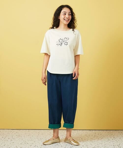 Jocomomola / ホコモモラ ショート・ハーフ・半端丈パンツ | Reflejo 配色デニムパンツ | 詳細12