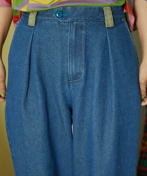 Jocomomola / ホコモモラ ショート・ハーフ・半端丈パンツ | Reflejo 配色デニムパンツ | 詳細15