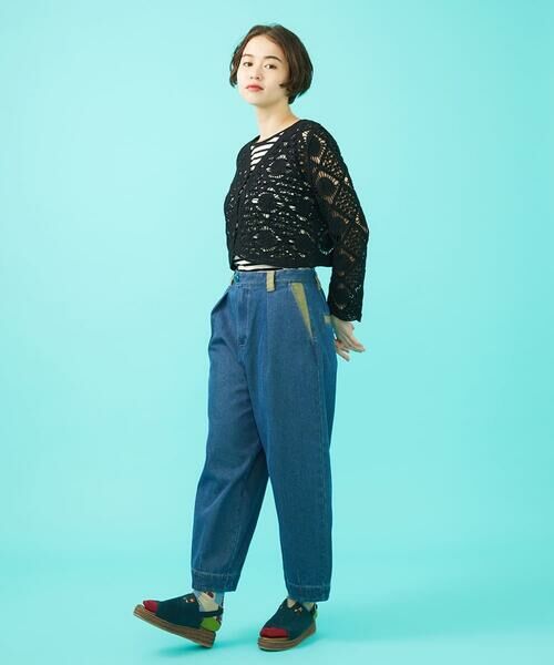 Jocomomola / ホコモモラ ショート・ハーフ・半端丈パンツ | Reflejo 配色デニムパンツ | 詳細23