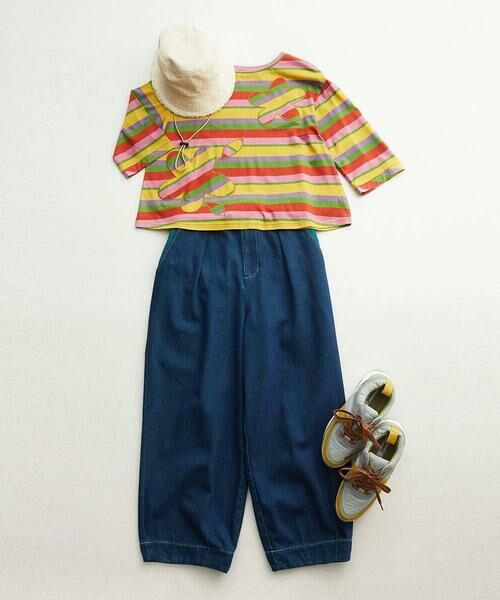 Jocomomola / ホコモモラ ショート・ハーフ・半端丈パンツ | Reflejo 配色デニムパンツ | 詳細25